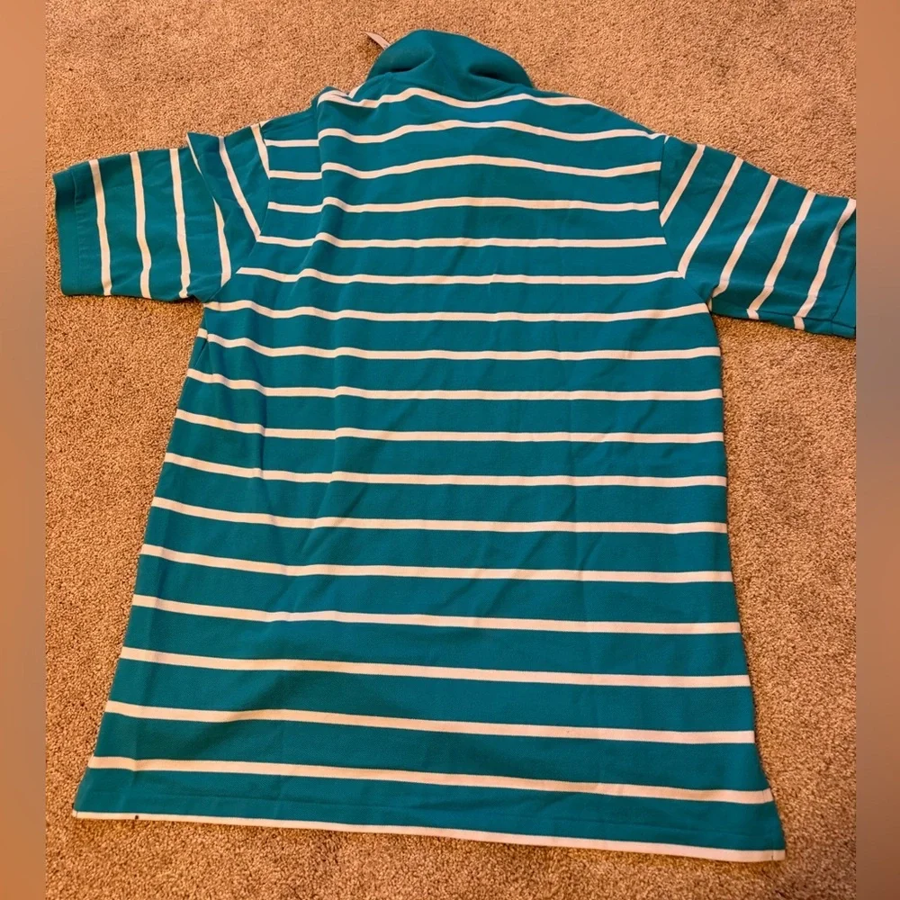 POLO RALPH LAUREN MEN MESH STRIPED CLASSIC polo in Cove Blue XLT NWT